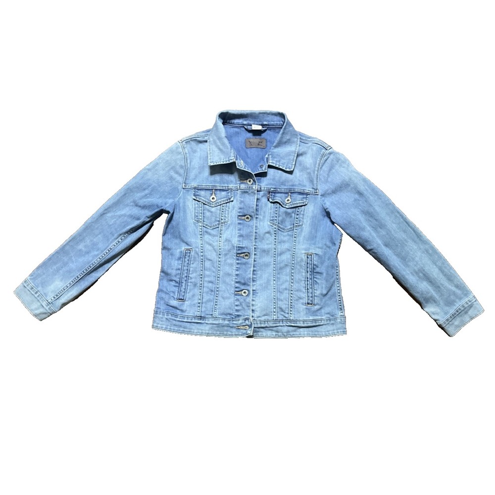 Levi's Two Horse Classic Denim Trucker Jean Jacket Womens L